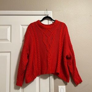 aerie red sweater Size L